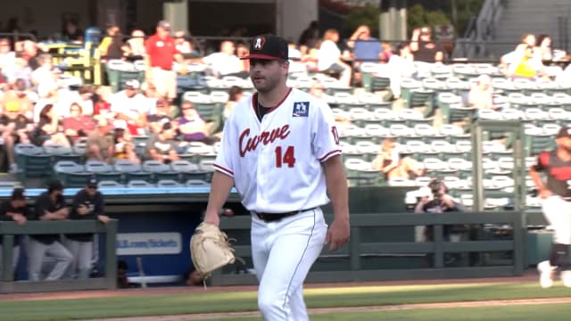 Nick Dombkowski's six hitless frames