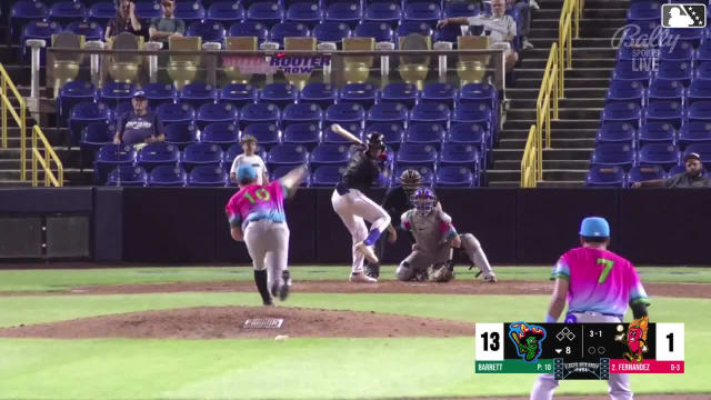 Dauri Fernández homers (2) on a line drive to right field.