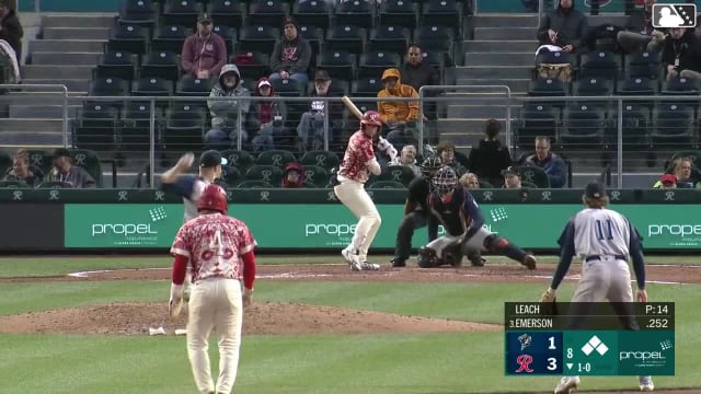 Hudson Leach In play, run(s) to Colt Emerson