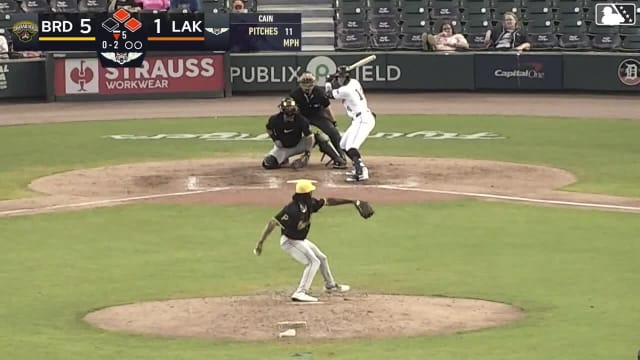 Nick Dumesnil doubles (1) on a line drive to right fielder Cristian Jauregui. Jude Warwick scores. Trei Cruz to 3rd.