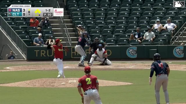 Blake Perkins strikes out swinging.