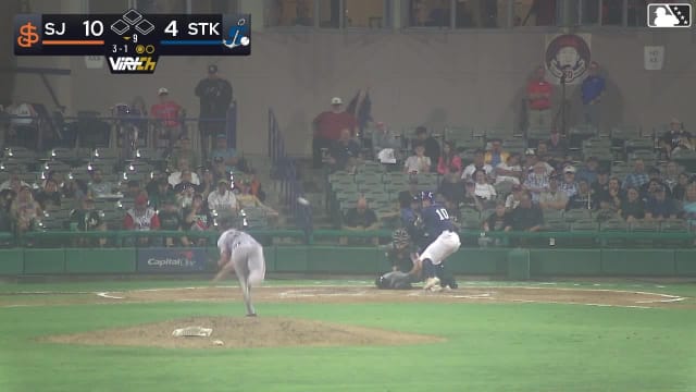 Roman Martin homers (1) on a fly ball to right field.
