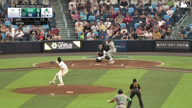 Jhonny Level singles on a soft line drive to right fielder Jose Alpuria. Onil Perez scores.
