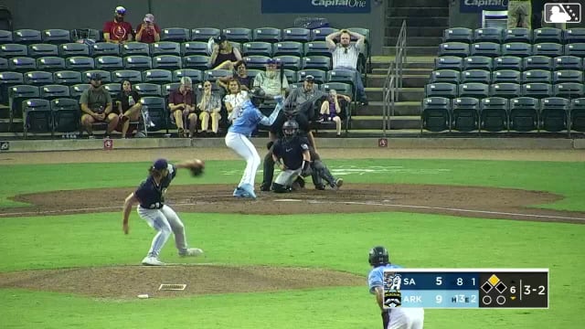 Lazaro Montes singles on a ground ball to first baseman Braedon Karpathios. Hunter Fitz-Gerald scores.