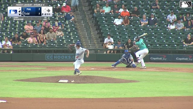Jason Schiavone doubles (10) on a fly ball to left fielder Josue De Paula. Will Bush scores.