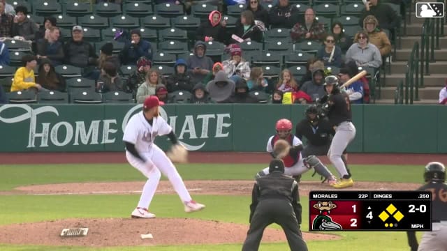 Marco Dinges hits a grand slam (6) to left field. Daniel Dickinson scores. Andrick Nava scores. Braylon Payne scores.
