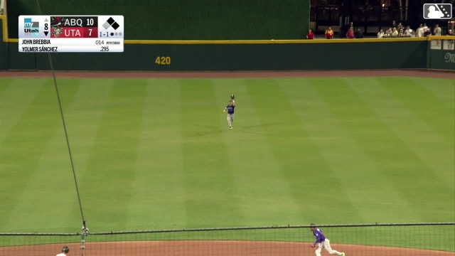 Cole Carrigg throws out runner at home