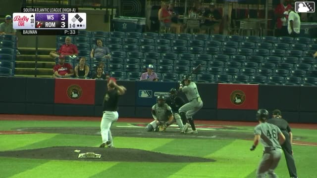 Kyle Lodise doubles (20) on a sharp line drive to left fielder Luis Guanipa. Jackson Appel scores. Javier Mogollon to 3rd.
