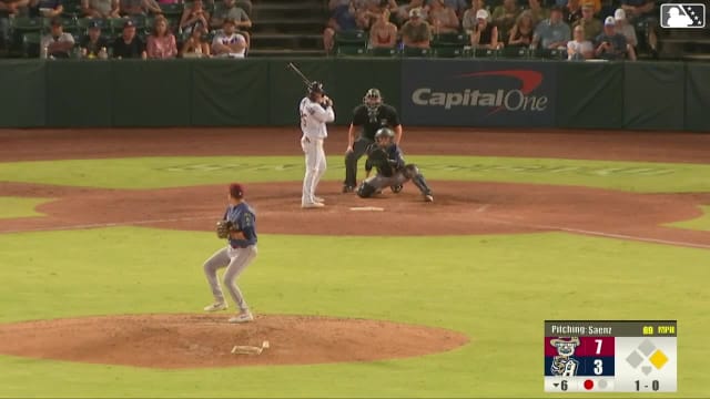 Braedon Karpathios singles on a line drive to center fielder Dylan Dreiling. Jake Cunningham scores. Braedon Karpathios to 2nd. Fielding error by center fielder Dylan Dreiling.