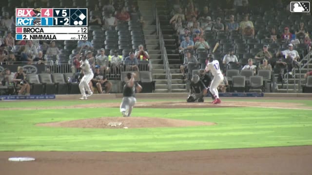 Arjun Nimmala doubles (3) on a fly ball to center fielder Braylon Payne. Anthony Scull scores.