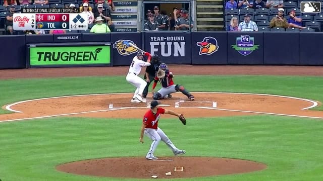 Michael Siani strikes out on a foul tip.