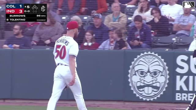 Mike Burrows' seventh strikeout