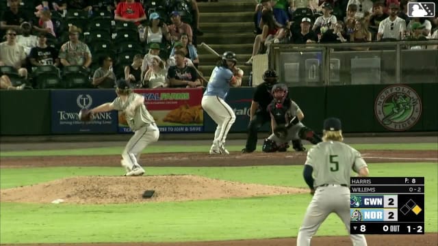 Creed Willems homers (16) on a fly ball to center field. Heston Kjerstad scores.