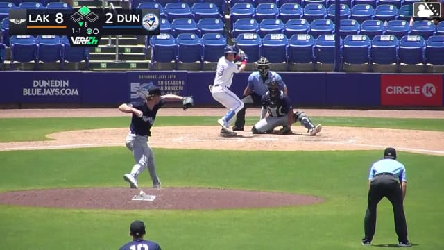 Blaine Bullard homers (8) on a fly ball to right center field. Jake Cook scores.