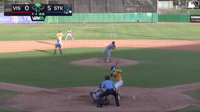 Edgar Montero singles on a sharp line drive to right fielder Adriel Radney. Bobby Blandford scores.