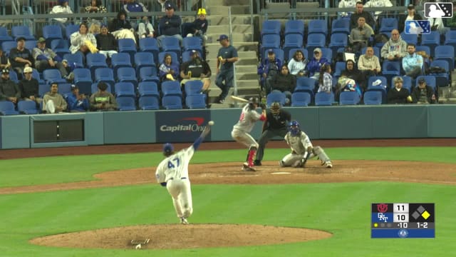 JD Dix homers (9) on a line drive to center field. Kyle Sinzza scores.