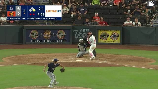 Tommy White homers (7) on a fly ball to right field. Joey Meneses scores.