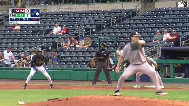 Dom Hamel In play, run(s) to Cole Messina