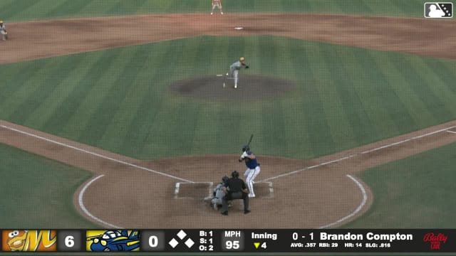 Brandon Compton homers (15) on a fly ball to left center field.