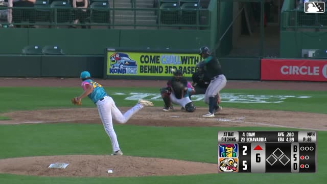 Khadim Diaw homers (4) on a fly ball to left center field.