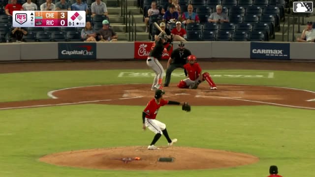 Ethan Anderson homers (20) on a fly ball to right center field. Anderson De Los Santos scores. Frederick Bencosme scores.