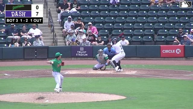Kyle Lodise homers (8) on a fly ball to left center field.