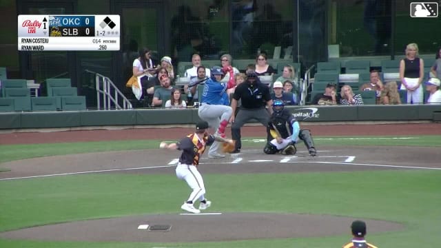 Ryan Ward singles on a ground ball to center fielder Raudi Rodriguez. Alex Freeland scores. Zach Ehrhard to 3rd.