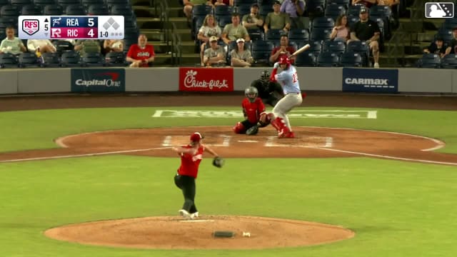 Raylin Heredia homers (19) on a fly ball to left center field.