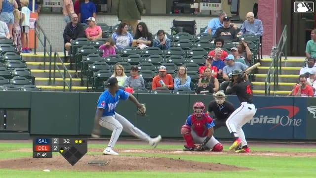 Stiven Martinez homers (10) on a fly ball to left center field.