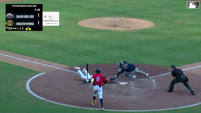Theo Gillen steals home in the 5th