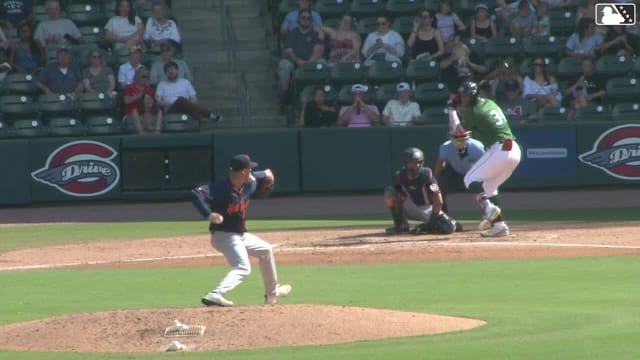 Justin Gonzales homers (6) on a fly ball to center field.