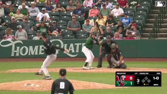 Charles Davalan homers (24) on a fly ball to right field.