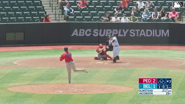 Johnny Olmstead ends no-no with a home run