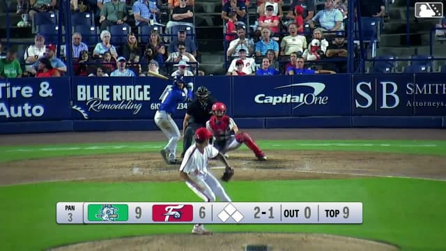 Roc Riggio homers (9) on a fly ball to right field.