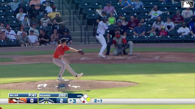 Yandel Ricardo homers (5) on a fly ball to left field. Josh Hammond scores.