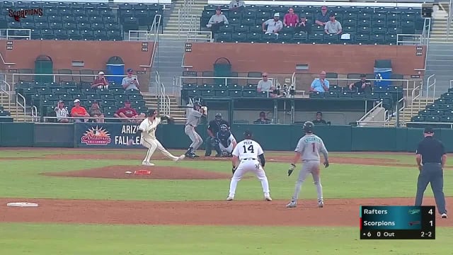 Jared Thomas doubles (2) on a sharp line drive to right fielder Nehomar Ochoa Jr. Yassel Soler scores. Demetrio Crisantes scores.