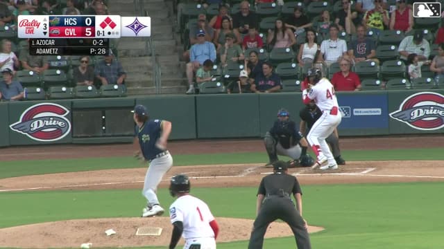 Enddy Azocar hits a grand slam (8) to left field. Ronny Hernandez scores. Antonio Anderson scores. Stanley Tucker scores.