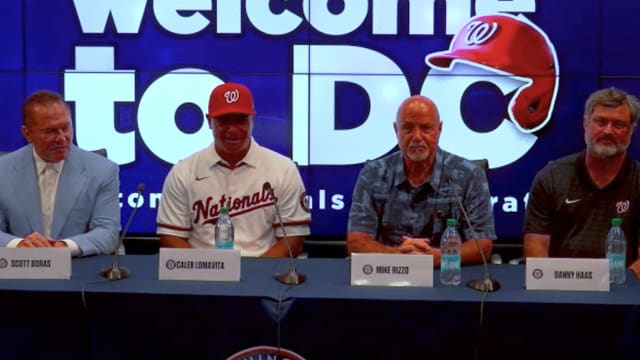 Caleb Lomavita presser on being drafted by Nats