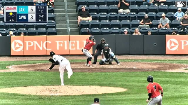 Brendan Jones strikes out swinging.