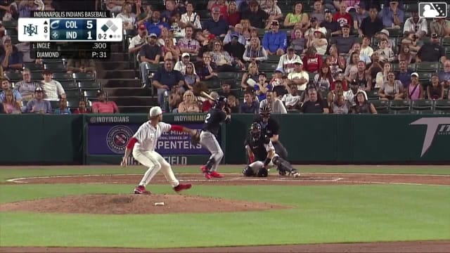 Cooper Ingle singles on a line drive to right fielder Joshua Palacios. Alfonsin Rosario scores.