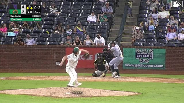 Kyle Lodise singles on a line drive to left fielder Jhonny Severino. George Wolkow scores. Nick McLain to 2nd.