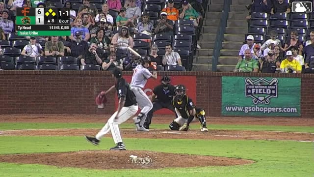 Ty Head singles on a sharp ground ball to right fielder Eddie King Jr. Jaiden Lo Re scores. Yasmil Bucce scores. Randal Diaz to 2nd.