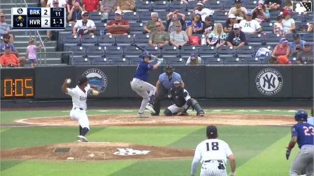 John Spikerman doubles (7) on a line drive to right fielder Dean Toigo. Yonatan Henriquez scores.