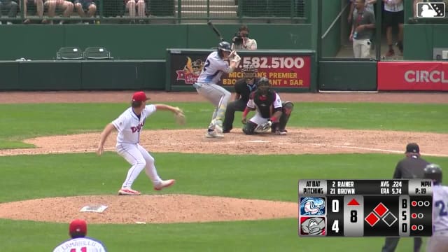 Bryce Rainer singles on a line drive to right fielder Rodney Green Jr. Andrew Sojka scores. Ricardo Hurtado to 3rd.