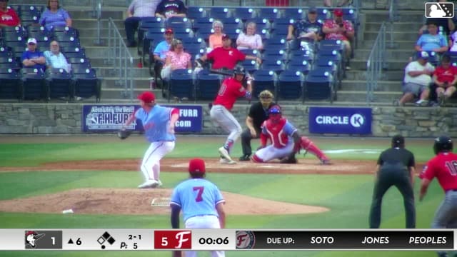 Kevin Alvarez singles on a ground ball to center fielder Gavin Fien. DJ Newman scores. German Ramirez to 3rd. Kevin Alvarez to 2nd.