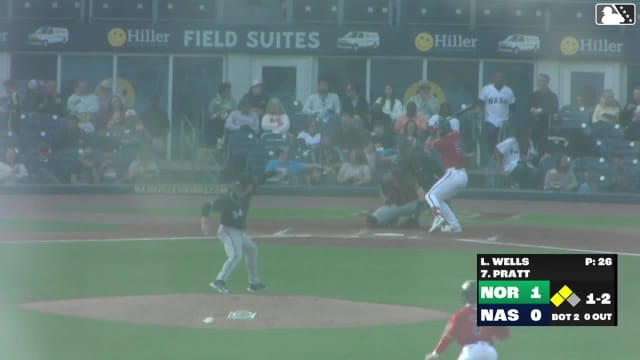 Levi Wells In play, run(s) to Cooper Pratt