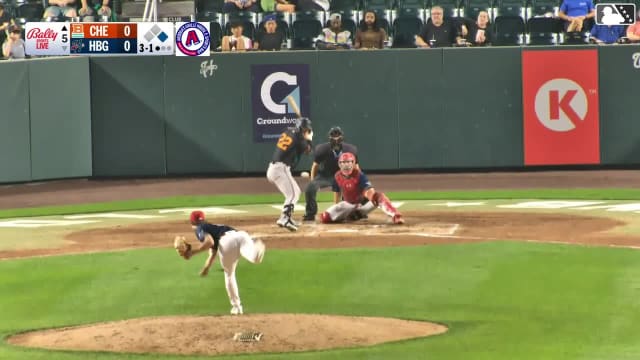 Ethan Anderson homers (18) on a fly ball to center field. Aron Estrada scores.