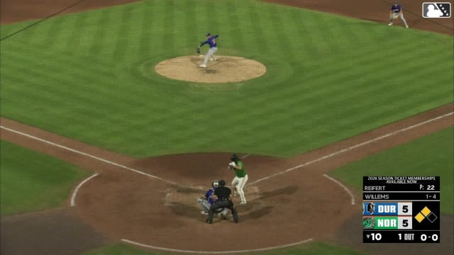 Creed Willems homers (11) on a fly ball to right field. Michael Siani scores. Tommy Pham scores.