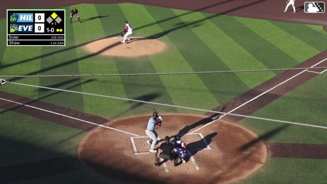 Yassel Soler singles on a ground ball to center fielder Jonny Farmelo. José Mejía scores.
