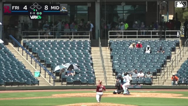 Leo De Vries homers (5) on a fly ball to left center field.